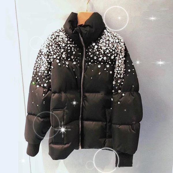 luxury rhinestone cotton padded coats women winter warm bread jackets short design 2021 new female winter coat black parkas1
luxury rhinestone cotton padded coats women winter warm bread jackets short design 2021 new female winter coat black parkas1