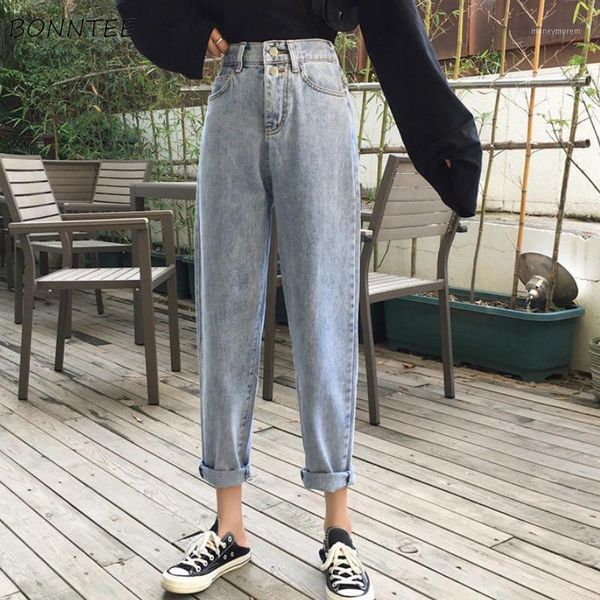 women's jeans women spring ulzzang elastic high waist trousers simple straight loose womens ankle-length harem pants chic trendy elegan, Blue
women's jeans women spring ulzzang elastic high waist trousers simple straight loose womens ankle-length harem pants chic trendy elegan, Blue
