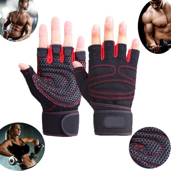 men women half finger fitness gloves weight lifting gloves protect wrist gym training fingerless weightlifting sport gloves, Black
men women half finger fitness gloves weight lifting gloves protect wrist gym training fingerless weightlifting sport gloves, Black
