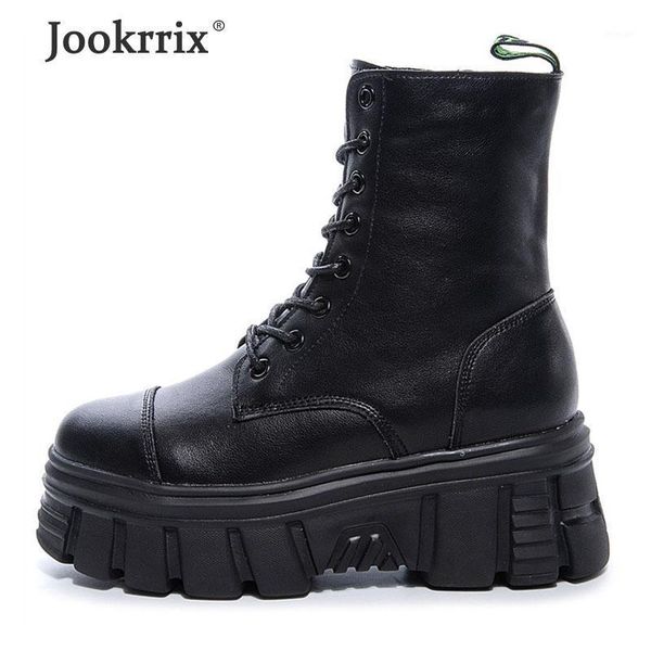 jookrrix 2020 women winter increased wedges tick sole shoes female brand short boots lady genuine leather boots1, Black
jookrrix 2020 women winter increased wedges tick sole shoes female brand short boots lady genuine leather boots1, Black
