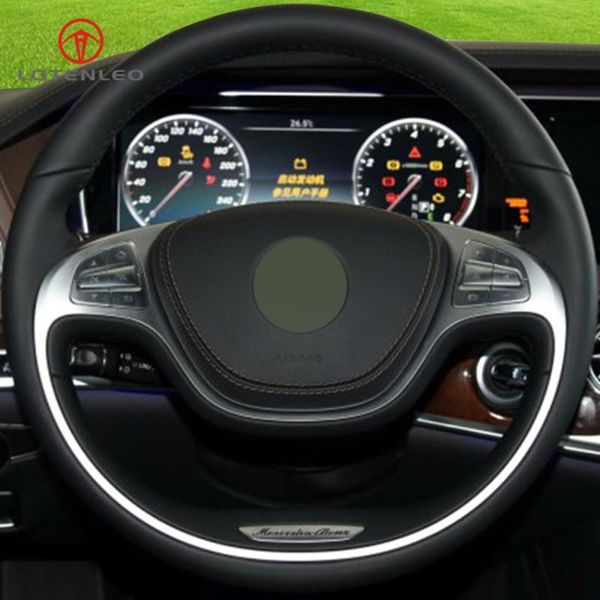 lqtenleo black artificial leather hand-stitched car steering wheel cover for s-class s320 s400 s500 s600 2014-2020
lqtenleo black artificial leather hand-stitched car steering wheel cover for s-class s320 s400 s500 s600 2014-2020