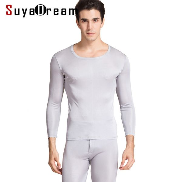 men long johns 100%natural silk round neck thermal underwear for men fall winter underwear set lj201008, Black;white
men long johns 100%natural silk round neck thermal underwear for men fall winter underwear set lj201008, Black;white