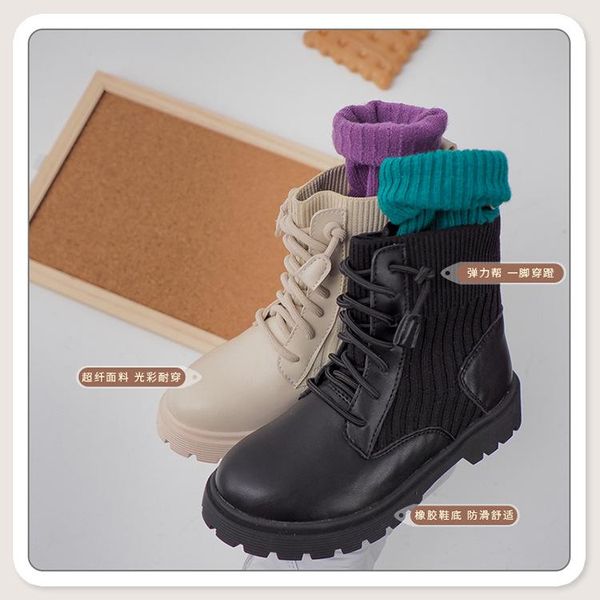 children boots 2020 autumn shoes boys girls non-slip knitting ankle boots kids leather fashion sneakers pu leather shoes, Black;grey
children boots 2020 autumn shoes boys girls non-slip knitting ankle boots kids leather fashion sneakers pu leather shoes, Black;grey