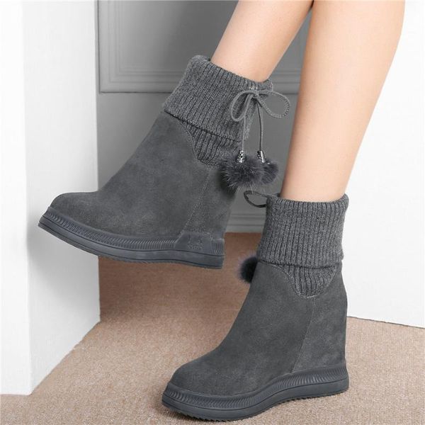 2020 fashion sneakers women genuine leather wedges high heel pumps shoes female high knitting round toe winter warm trainers, Black
2020 fashion sneakers women genuine leather wedges high heel pumps shoes female high knitting round toe winter warm trainers, Black