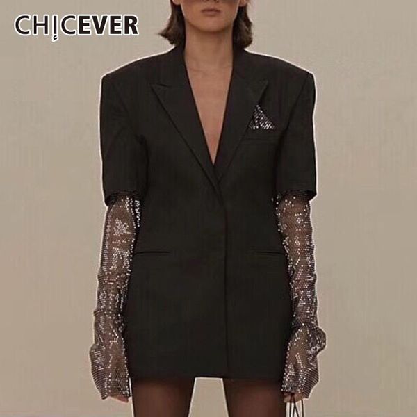 chicever black blazer for women notched collar long sleeve patchwork designer plus size loose coats female 2020 fall new clothes, White;black
chicever black blazer for women notched collar long sleeve patchwork designer plus size loose coats female 2020 fall new clothes, White;black