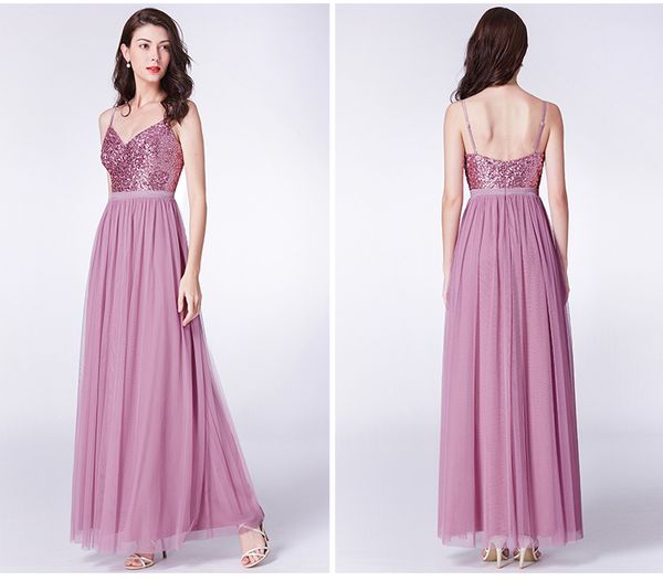 Sequins V-Neck Sexy Women Evening Dress New Elegant Ankle Lenght Bridesmaid Wedding Party US Size4-22 Slim Vestidos
Sequins V-Neck Sexy Women Evening Dress New Elegant Ankle Lenght Bridesmaid Wedding Party US Size4-22 Slim Vestidos