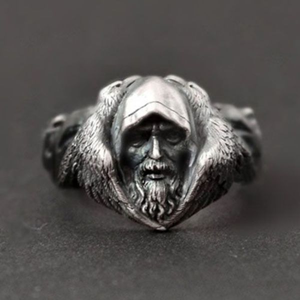stainless steel norse viking nordic wolf men's rings old man punk party jewellery animal ring, Golden;silver
stainless steel norse viking nordic wolf men's rings old man punk party jewellery animal ring, Golden;silver