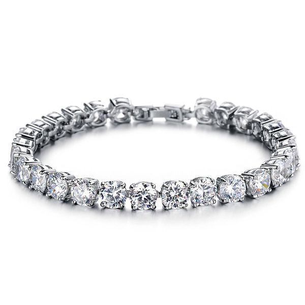 elegant womens bracelet 18k white gold filled female wrist chain link prong sparkling tennis crystal charm bracelet wedding bridal, Black
elegant womens bracelet 18k white gold filled female wrist chain link prong sparkling tennis crystal charm bracelet wedding bridal, Black