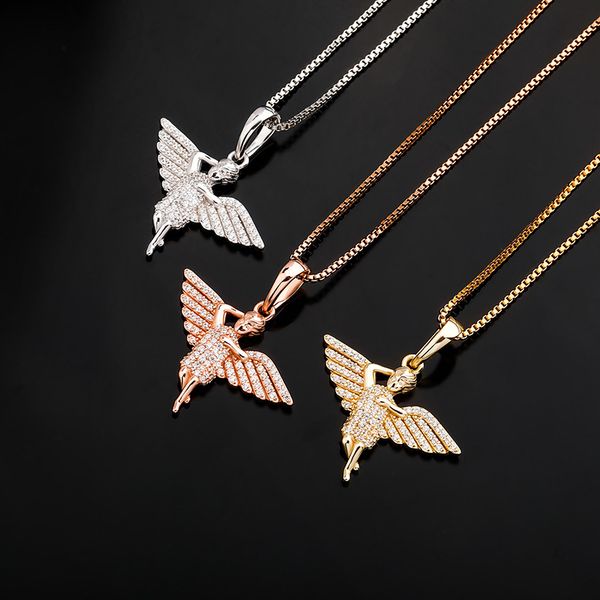 925 sterling silver necklaces fashion gold silver color angel necklaces luxury bling zircon women hip hop necklaces
925 sterling silver necklaces fashion gold silver color angel necklaces luxury bling zircon women hip hop necklaces