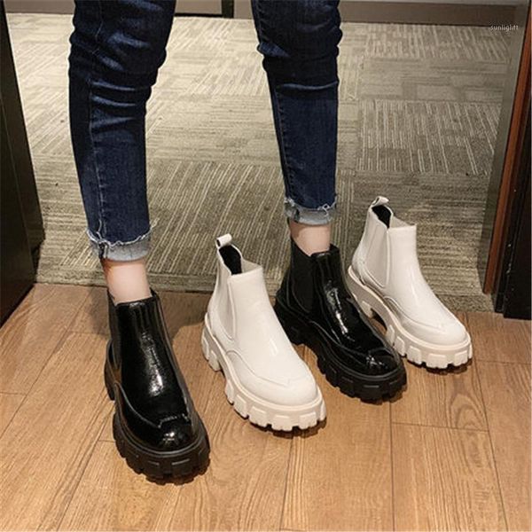 spring autumn patent leather ankle boots women motorcycle boots female shoes woman thick sole punk beige black eu 35-391
spring autumn patent leather ankle boots women motorcycle boots female shoes woman thick sole punk beige black eu 35-391