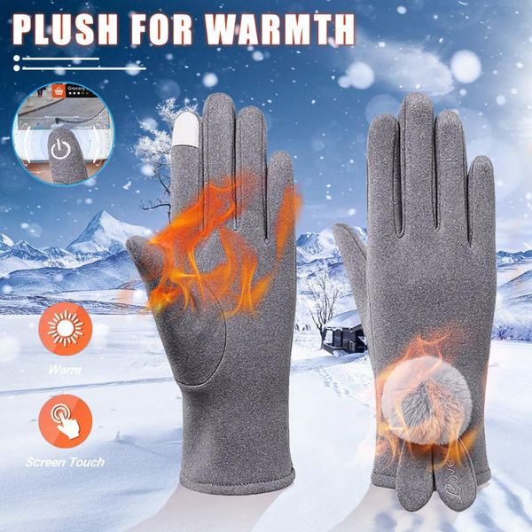 five fingers gloves fashion winter warm womens insulated thicken thermal insulation screen plush mitten, Blue;gray
five fingers gloves fashion winter warm womens insulated thicken thermal insulation screen plush mitten, Blue;gray