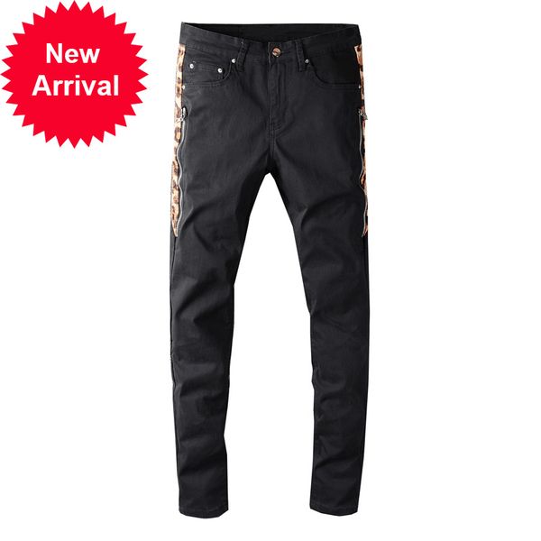 2021 new new streetwear men's black denim breeches fine fine-fitting seam designer high-quality hip jeans dnrx, Blue
2021 new new streetwear men's black denim breeches fine fine-fitting seam designer high-quality hip jeans dnrx, Blue