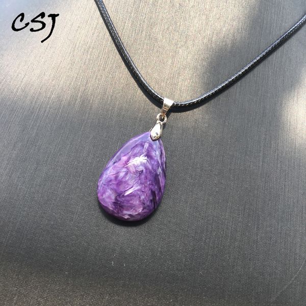 fine csj natural charoite pendant for women lady girl necklace jewelry wedding engagement party gift box, Silver
fine csj natural charoite pendant for women lady girl necklace jewelry wedding engagement party gift box, Silver