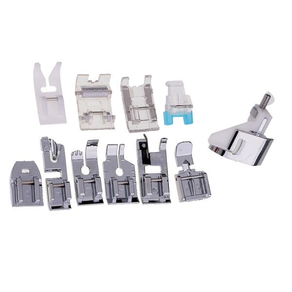 11 pieces / set multi function sewing machine feet presser foot spare parts accessories household tools, Black
11 pieces / set multi function sewing machine feet presser foot spare parts accessories household tools, Black