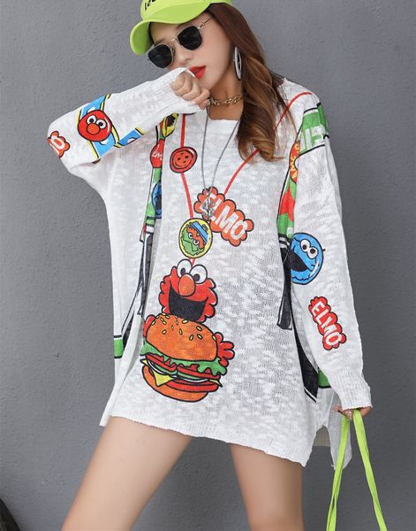 wanghong creative style 2020 autumn new fashion fashion cartoon printing medium and long long sleeve knitwear women pullover pullover pullov, White;black
wanghong creative style 2020 autumn new fashion fashion cartoon printing medium and long long sleeve knitwear women pullover pullover pullov, White;black