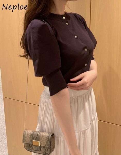 neploe new sweet warm all-match o-neck cardigan solid color chic button sweater women 2020 autumn loose puff sleeve coat lj201127, White;black
neploe new sweet warm all-match o-neck cardigan solid color chic button sweater women 2020 autumn loose puff sleeve coat lj201127, White;black