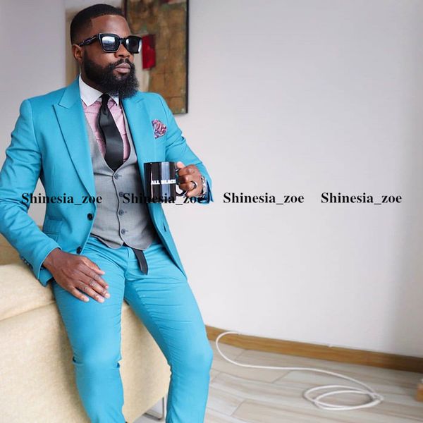 blue celebrity mens wedding tuxedos red carpet men wear dinner prom party blazer men suit (jacket+pants), Black;gray
blue celebrity mens wedding tuxedos red carpet men wear dinner prom party blazer men suit (jacket+pants), Black;gray