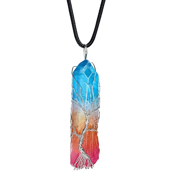 10 pcs silver plated wire wrap irregular shape crystal dyed many colors pendant rope chain necklace ethnic style jewelry
10 pcs silver plated wire wrap irregular shape crystal dyed many colors pendant rope chain necklace ethnic style jewelry