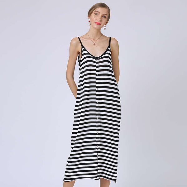 summer striped suspender to wear medium length loose sleeveless vest skirt and large knitted dress for women, Black;gray
summer striped suspender to wear medium length loose sleeveless vest skirt and large knitted dress for women, Black;gray