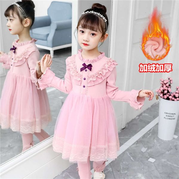 children's korean girls' 2020 foreign new sle lace shawl little girl's autumn and winter princs drs, Red;yellow
children's korean girls' 2020 foreign new sle lace shawl little girl's autumn and winter princs drs, Red;yellow