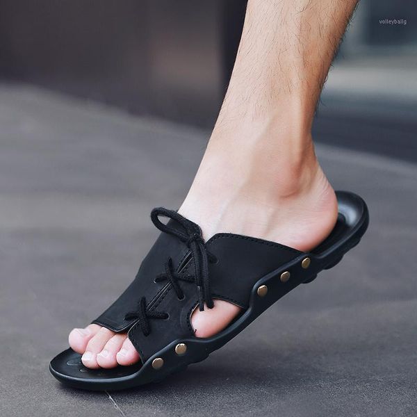 summer new sandals men's slippers fashion cool non-slip leisure slippers herringbone beach shoes1, Black
summer new sandals men's slippers fashion cool non-slip leisure slippers herringbone beach shoes1, Black