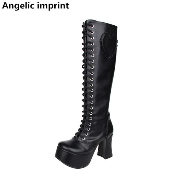 angelic imprint mori girl women motorcycle shoes lady high heels lolita boots woman princess dress pumps heart 33-47 9.5cm 33-44, Black
angelic imprint mori girl women motorcycle shoes lady high heels lolita boots woman princess dress pumps heart 33-47 9.5cm 33-44, Black