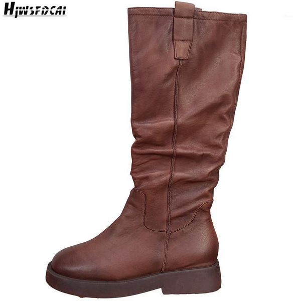 boots hjwsfdcai round toe genuine leather women high knight woman retro outdoor mid calf wrinkles fashion mujer shoes1, Black
boots hjwsfdcai round toe genuine leather women high knight woman retro outdoor mid calf wrinkles fashion mujer shoes1, Black