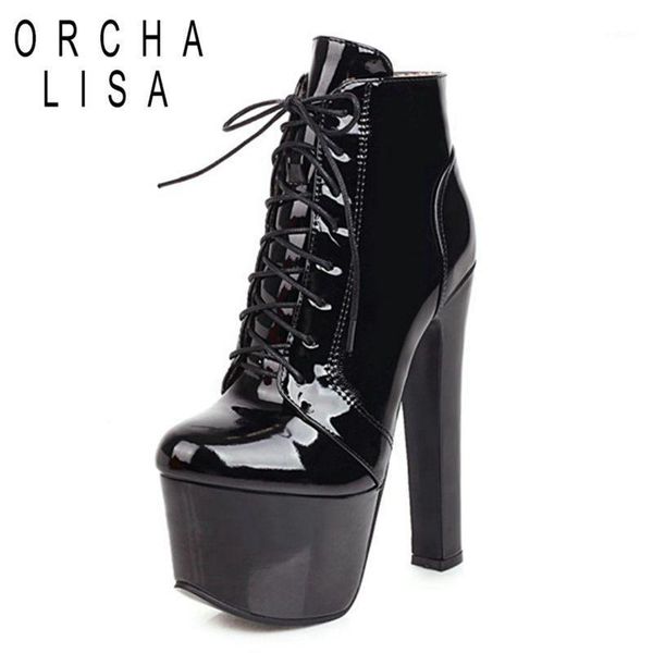 orcha lisa women ankle boots round toe 16.5cm heels platform snake-skin patent leather lace-up zip size 46 party club c21721, Black
orcha lisa women ankle boots round toe 16.5cm heels platform snake-skin patent leather lace-up zip size 46 party club c21721, Black