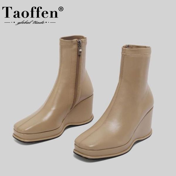 taoffen women ankle boots square toe side zipper new design winter boots women fashion party footwear size 33-40, Black
taoffen women ankle boots square toe side zipper new design winter boots women fashion party footwear size 33-40, Black