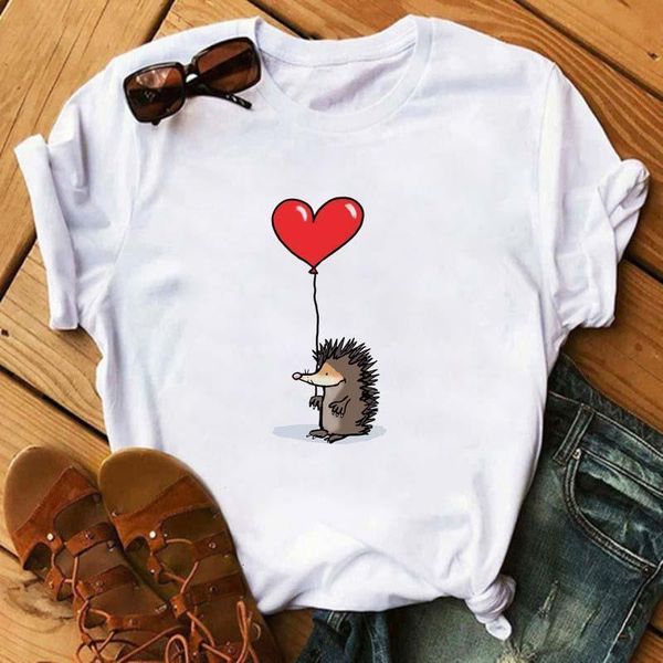 maycaur summer women t shirts fashion hedgehog love heart print short sleeve t-shirt cute female loose kawaii woman tshirts, White
maycaur summer women t shirts fashion hedgehog love heart print short sleeve t-shirt cute female loose kawaii woman tshirts, White