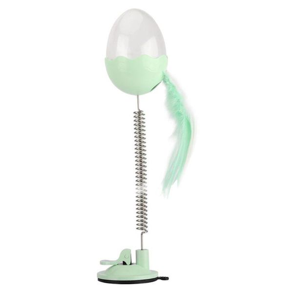interactive cat dispenser toy kitten spring tumbler feather toys ring bell