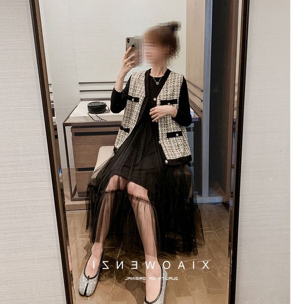 early autumn vest suit 2020 new hepburn style goddess mesh dress two pieces of foreign vest veststyle jfhnv, Gray
early autumn vest suit 2020 new hepburn style goddess mesh dress two pieces of foreign vest veststyle jfhnv, Gray
