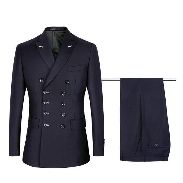 men's suits & blazers smart business man suit set 2021 fashion solid double breasted black dark blue male professional sets, White;black
men's suits & blazers smart business man suit set 2021 fashion solid double breasted black dark blue male professional sets, White;black