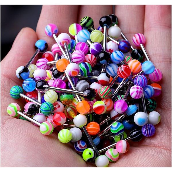 10 20 30pcs stainless steel tongue piercing ring mix tongue barbell lot ear nipple piercing ring fashion pircing lengua lote f sqcjvz, Silver
10 20 30pcs stainless steel tongue piercing ring mix tongue barbell lot ear nipple piercing ring fashion pircing lengua lote f sqcjvz, Silver