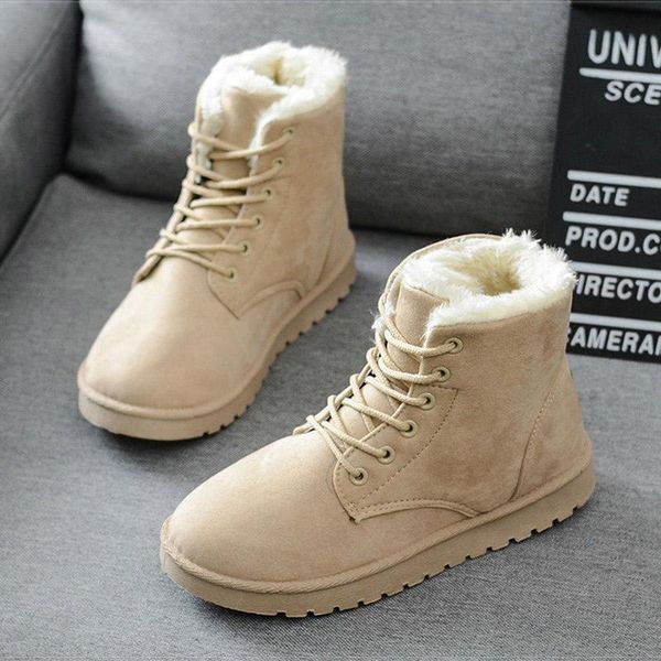 women boots plush snow boots faux suede winter shoes woman botines classic winter for female ankle botas mujer, Black
women boots plush snow boots faux suede winter shoes woman botines classic winter for female ankle botas mujer, Black