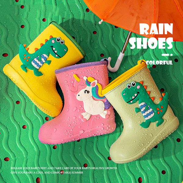 cartoon cute dinosaur unicorn children shoes for boys girls waterproof pvc rubber non slip toddler kids rain boots, Black;red
cartoon cute dinosaur unicorn children shoes for boys girls waterproof pvc rubber non slip toddler kids rain boots, Black;red