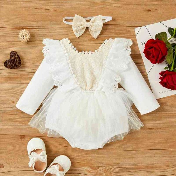 0-18m newborn kid baby girl clothes ruffle lace v-neck romper tutu dress long sleeve jumpsuit + headband princess party outfits g220223, Blue
0-18m newborn kid baby girl clothes ruffle lace v-neck romper tutu dress long sleeve jumpsuit + headband princess party outfits g220223, Blue