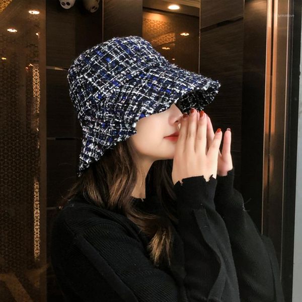 small fragrance fisherman hat female autumn winter english han version of the hundred-set japanese plaid ins cold wind hat1, Blue;gray
small fragrance fisherman hat female autumn winter english han version of the hundred-set japanese plaid ins cold wind hat1, Blue;gray