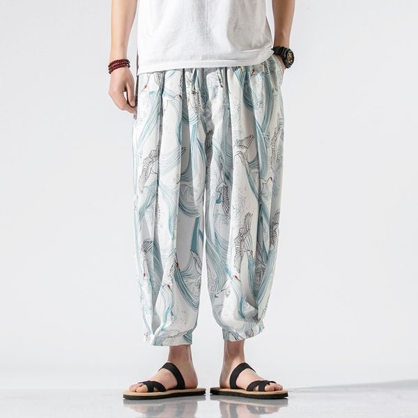 6f77m 2020 summer new chinese style cotton men's casual capri and crane size large wide leg cotton and pants trouserstrousers linen tro, Blue
6f77m 2020 summer new chinese style cotton men's casual capri and crane size large wide leg cotton and pants trouserstrousers linen tro, Blue