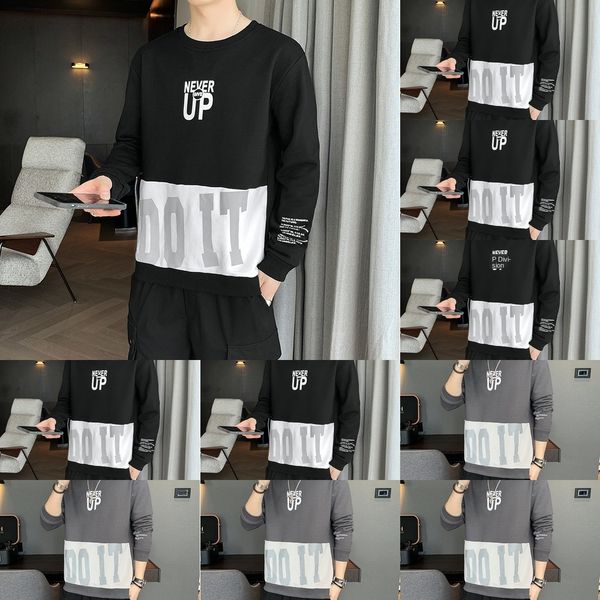 men's round neck spring and autumn pullover sweater sweater loose trend versatile fashionable ins printed couple's pullover coat d, Black
men's round neck spring and autumn pullover sweater sweater loose trend versatile fashionable ins printed couple's pullover coat d, Black