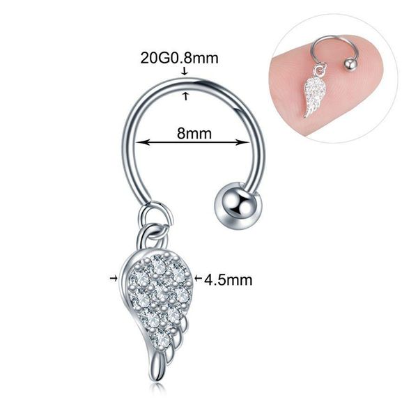 1pc steel diy 9styles cz gem pendant dangle hoop cartilage earring helix tragus rook lobe ear piercing fashion women jewelry 20g q sqcfyf, Silver
1pc steel diy 9styles cz gem pendant dangle hoop cartilage earring helix tragus rook lobe ear piercing fashion women jewelry 20g q sqcfyf, Silver