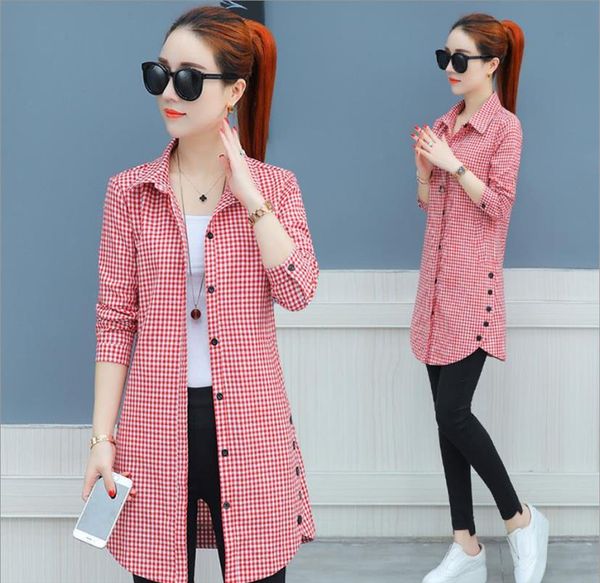 2021 spring autumn light plaid shirt female long sleeve new han fan loose autumn long shirt blouse 292021, White
2021 spring autumn light plaid shirt female long sleeve new han fan loose autumn long shirt blouse 292021, White