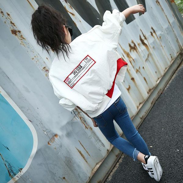 jackets kids for girls bat shirt coat spring/autumn fashion short white long-sleeve jacket zipper loose clothing, Blue;gray
jackets kids for girls bat shirt coat spring/autumn fashion short white long-sleeve jacket zipper loose clothing, Blue;gray