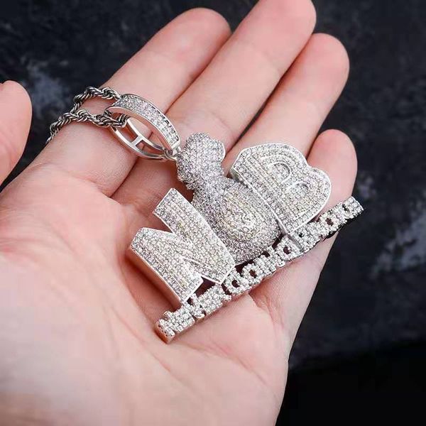iced out never broke pendant necklace mens luxury designer money bag bling diamond letter pendants hip hop alarm necklaces good luck jewelry, Silver
iced out never broke pendant necklace mens luxury designer money bag bling diamond letter pendants hip hop alarm necklaces good luck jewelry, Silver
