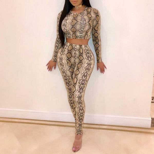 2 piece set women snake print long sleeve crop and long pants two piece set fashion streetwear two and pants, White
2 piece set women snake print long sleeve crop and long pants two piece set fashion streetwear two and pants, White