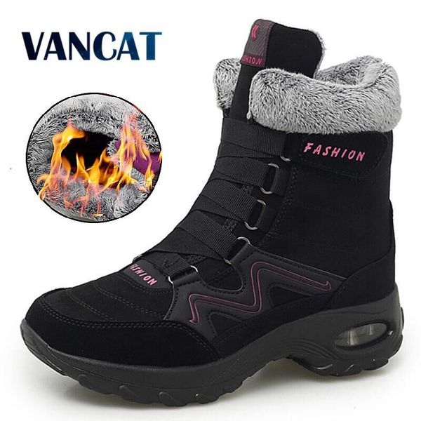 new winter leather women boots plush warm snow boots comfortable women ankle boots outdoor waterproof sneakers 201031, Black
new winter leather women boots plush warm snow boots comfortable women ankle boots outdoor waterproof sneakers 201031, Black