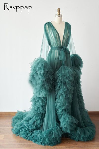 long emerald green evening dress 2020 long sleeve ruffles tulle african pregnant women cape maternity formal evening gowns lj201119, White;black
long emerald green evening dress 2020 long sleeve ruffles tulle african pregnant women cape maternity formal evening gowns lj201119, White;black