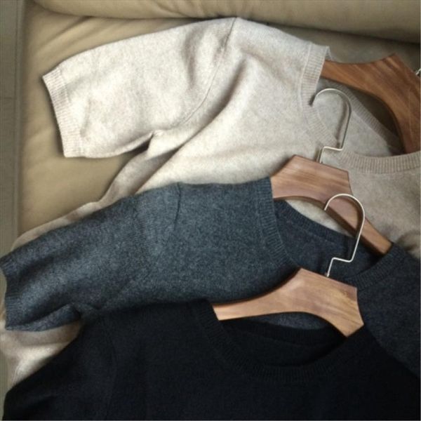 cashmere blended knitted sweater women summer v neck short sleeve soft comfortable solid color shirt sweater pull, White;black
cashmere blended knitted sweater women summer v neck short sleeve soft comfortable solid color shirt sweater pull, White;black