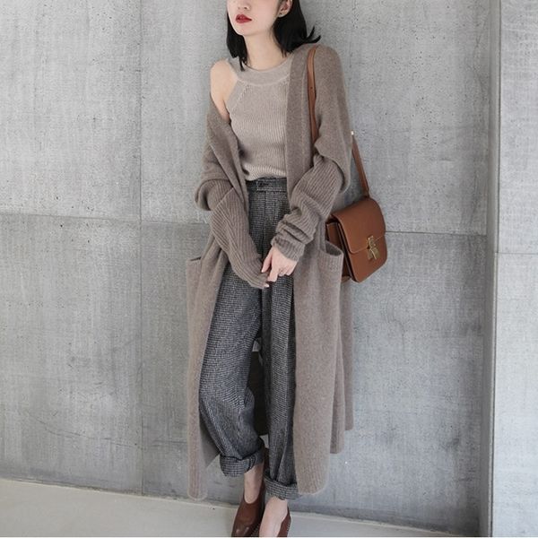 goohojio long loose v-neck knitted sweaters women thin cardigan fashion long sleeve sun protection ropa mujer big pockets 201111, White;black
goohojio long loose v-neck knitted sweaters women thin cardigan fashion long sleeve sun protection ropa mujer big pockets 201111, White;black
