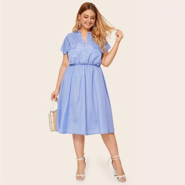 women dress holiday striped short sleeve ladies summer spring beach party dress plus size robe femme1, Black;gray
women dress holiday striped short sleeve ladies summer spring beach party dress plus size robe femme1, Black;gray